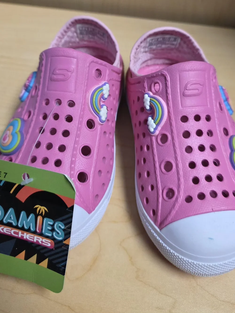 Skechers Kids' Pink Foamies Slip-On Water Shoe